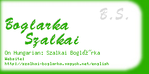 boglarka szalkai business card